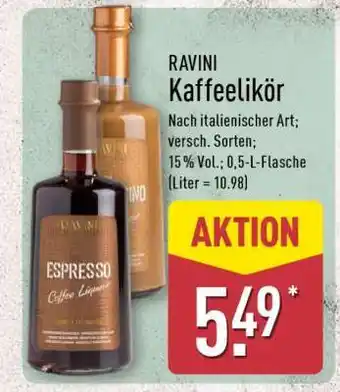 Aldi Nord RAVINI Kaffeelikör Angebot