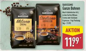 Aldi Nord BARISSIMO Ganze Bohnen Angebot