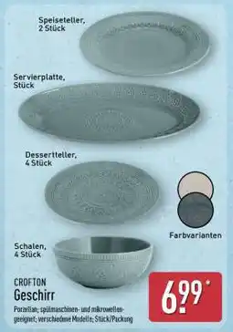 Aldi Nord CROFTON Geschirr Angebot