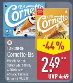 Aldi Nord Langnese Cornetto-Eis Angebot