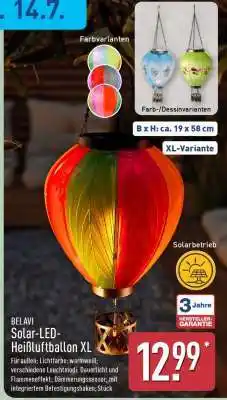 Aldi Nord BELAVI Solar-LED-Heißluftballon XL Angebot
