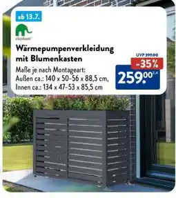 Aldi Nord Wärmepumpenverkleidung mit Blumenkasten Angebot