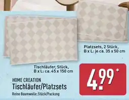 Aldi Nord HOME CREATION Tischläufer/Platzsets Angebot