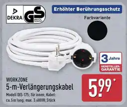 Aldi Nord WORKZONE 5-m-Verlängerungskabel Angebot
