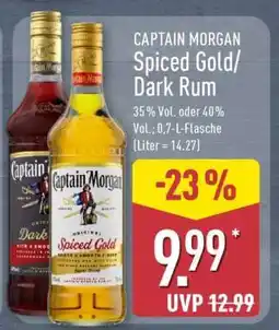 Aldi Nord CAPTAIN MORGAN Spiced Gold/Dark Rum Angebot