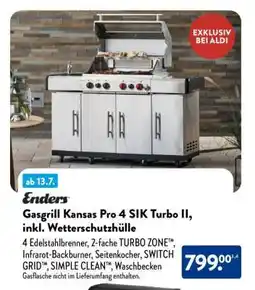 Aldi Nord Enders Gasgrill Kansas Pro 4 SIK Turbo II, inkl. Wetterschutzhülle Angebot