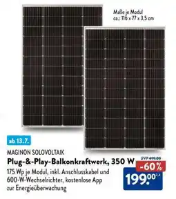 Aldi Nord Plug-&-Play-Balkonkraftwerk, 350 W Angebot