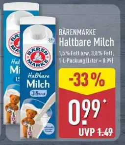 Aldi Nord BÄRENMARKE Haltbare Milch Angebot