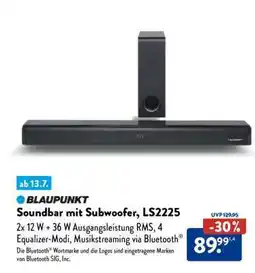 Aldi Nord Soundbar mit Subwoofer, LS2225 Angebot