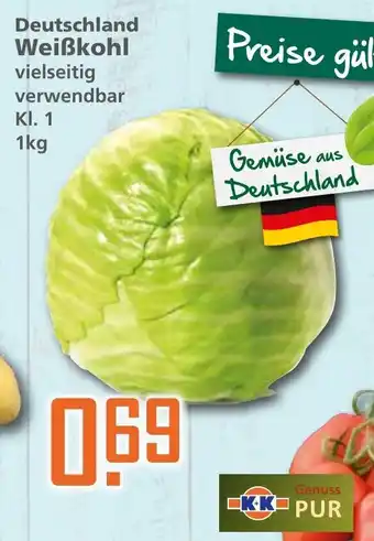 Klaas und Kock Deutschland Weißkohl 1kg Angebot