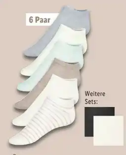Lidl Esmara Damen Sneakersocken 6 Paar Angebot