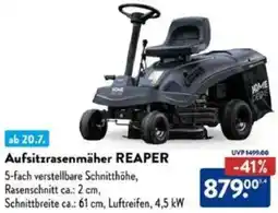 Aldi Süd Aufsitzrasenmäher REAPER Angebot