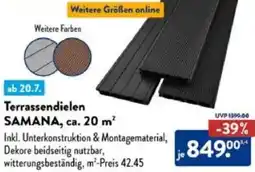 Aldi Süd Terrassendielen SAMANA, ca. 20 m² Angebot