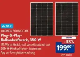 Aldi Süd MAGINON SOLOVOLTAIK Plug-&-Play Balkonkraftwerk, 350 W Angebot