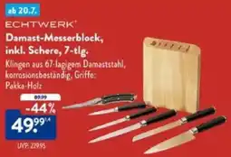Aldi Süd ECHTWERK Damast-Messerblock, inkl. Schere, 7-tlg. Angebot