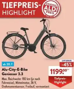 Aldi Süd Alu-City-E-Bike Geniesser 3.3 Angebot