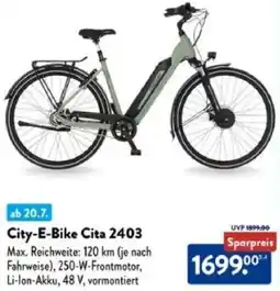 Aldi Süd FISCHER City-E-Bike Cita 2403 Angebot