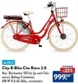 Aldi Süd FISCHER City-E-Bike Cita Retro 2.0 Angebot