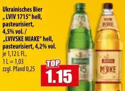 Mix Markt Ukrainisches Bier ,, LVIV 1715" hell Angebot