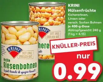 Kaufland KRINI Hülsenfrüchte Angebot