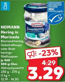 Kaufland HOMANN Hering in Marinade Angebot