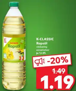 Kaufland K-CLASSIC Rapsöl Angebot