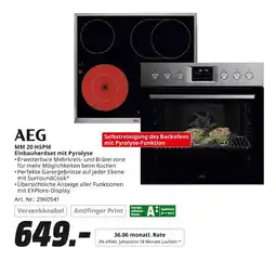 MediaMarkt Aeg mm 20 hspm einbauherdset mit pyrolyse Angebot