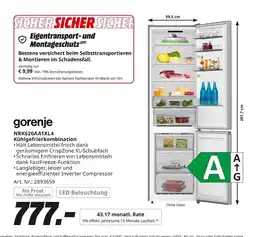 MediaMarkt Gorenje nrk620aa1xl4 kühlgefrierkombination Angebot