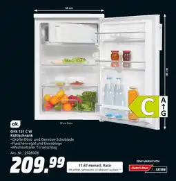 MediaMarkt Ok. ofk 121 c w kühlschrank Angebot