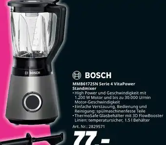 MediaMarkt Bosch mmb6172sn serie 4 vitapower standmixer Angebot