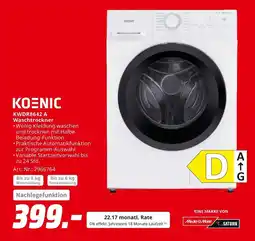 MediaMarkt Koenic kwdr8642 a waschtrockner Angebot