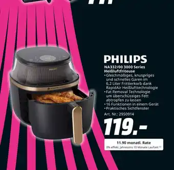 MediaMarkt Philips na332/00 3000 series heißluftfritteuse Angebot