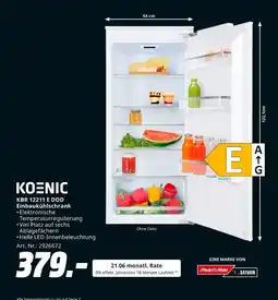 MediaMarkt Koenic kbr 12211 e dod einbaukühlschrank Angebot