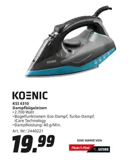 MediaMarkt Koenic ksi 4310 dampfbügeleisen Angebot