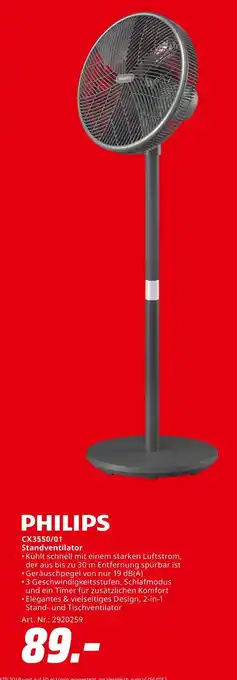 MediaMarkt Philips cx3550/01 standventilator Angebot