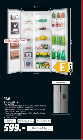 MediaMarkt Beko gn05322wdxpn side-by-side Angebot