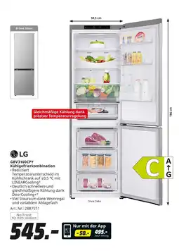 MediaMarkt Lg gbv3100cpy kühlgefrierkombination Angebot
