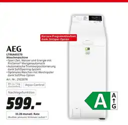 MediaMarkt Aeg ltr6a60370 waschmaschine Angebot