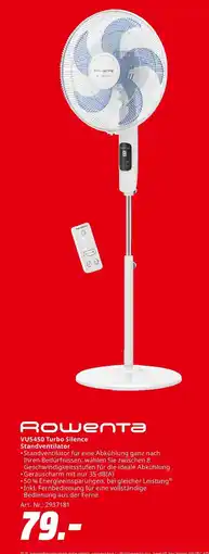 MediaMarkt Rowenta vu5450 turbo silence standventilator Angebot
