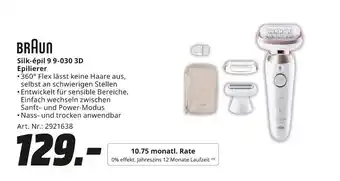 MediaMarkt Braun silk-épil 9 9-030 3d epilierer Angebot