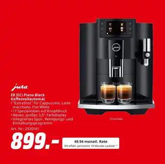 MediaMarkt Jura e8 (ec) piano black kaffeevollautomat Angebot