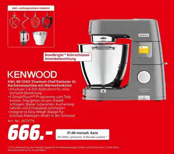 MediaMarkt Kenwood kwl 90.124si titanium chef patissier xl küchenmaschine Angebot