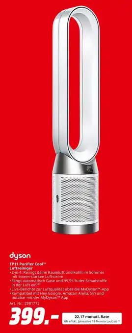 MediaMarkt Dyson tp11 purifier cool luftreiniger Angebot