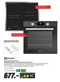 MediaMarkt Bauknecht bako gentle steam pyro einbaubackofenset Angebot