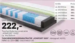 Mömax Taschenfederkernmatratze komfort 1000 Angebot