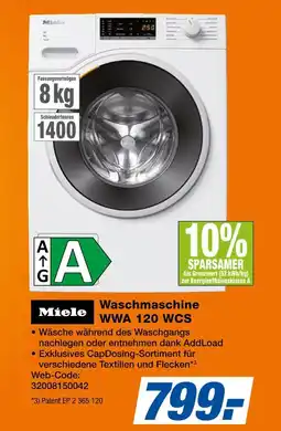 Expert Miele waschmaschine wwa 120 wcs Angebot