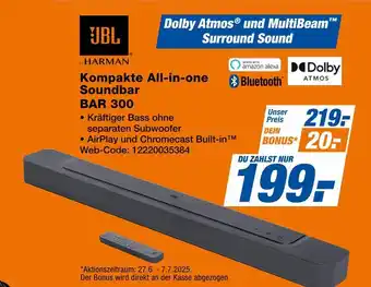 Expert Jbl kompakte all-in-one soundbar bar 300 Angebot