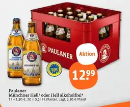 tegut Paulaner münchner hell oder hell alkoholfrei Angebot