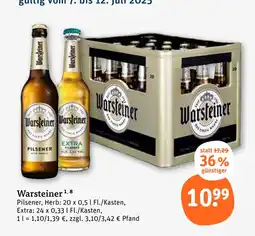 tegut Warsteiner pilsener oder herb Angebot