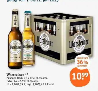 tegut Warsteiner pilsener oder herb Angebot